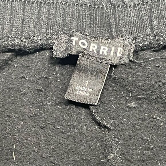 Torrid Black Sweatshirt Drawstring Skirt N0155 - Picture 2 of 7